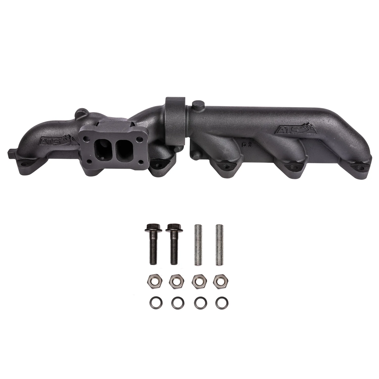 ATS Pulse Flow Exhaust Manifold Kit Fits 2003-2007 5.9L Cummins 2-Piece T3 T4 With Optional Premium Hardware And Gaskets - Image 5